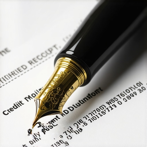 Certified mail documentation and credit report used for professional credit dispute process
