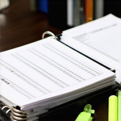 An organized binder with tabs and credit report printouts used for credit maintenance.