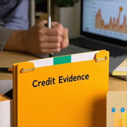 An organized filing system for credit dispute documents and evidence logs.