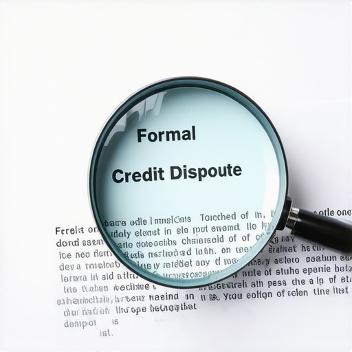 A magnifying glass over a physical credit dispute letter illustrating the manual verification process.