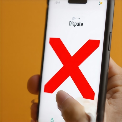 A warning against using the simplified dispute button on banking mobile apps for credit repair.