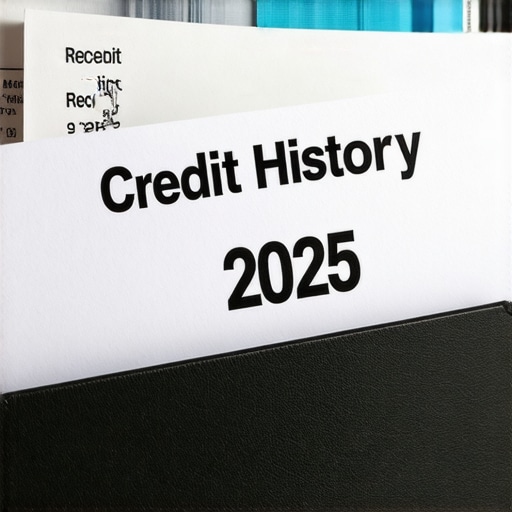 A physical file folder containing certified mail receipts and credit dispute documents for personal record keeping.