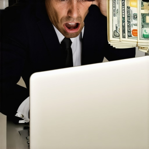The frustration of a declining credit score Person looking at a declining credit score graph on a laptop screen