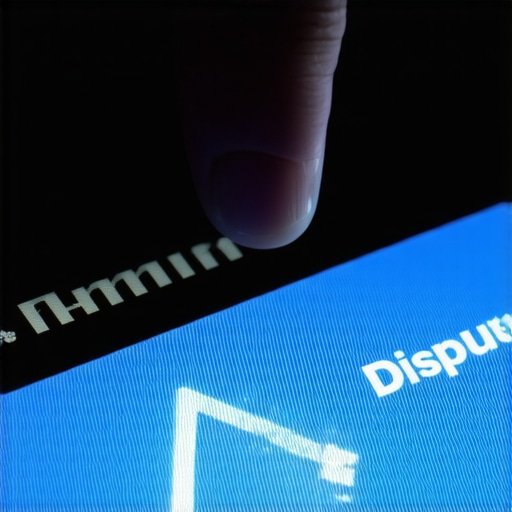 Close-up of a person using a mobile app to dispute credit errors which may waive legal rights.