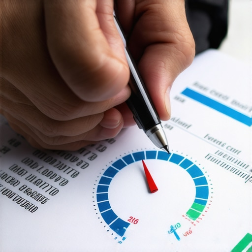 A person reviewing a credit report with a focus on FICO score nuances