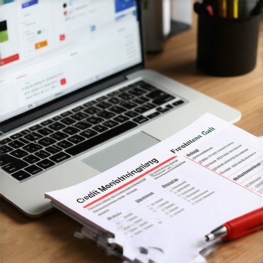 Tools for Maintaining a High Credit Score Organized home office setup for manual credit report auditing and FICO maintenance.