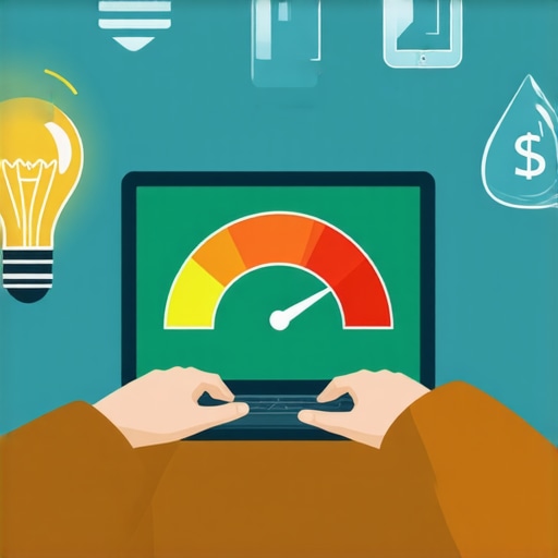 Digital illustration showing how monthly utility payments contribute to a rising credit score.